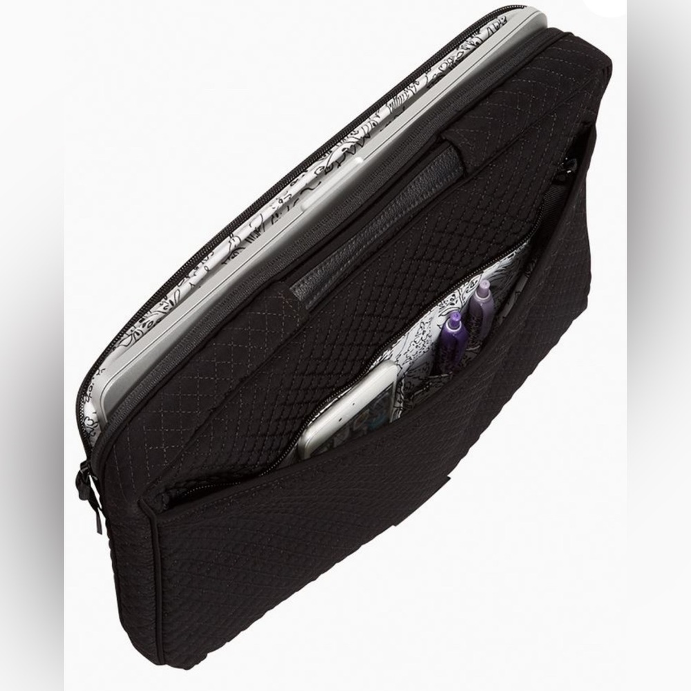Vera Bradley Quilted Black Laptop Organizer. SOLD